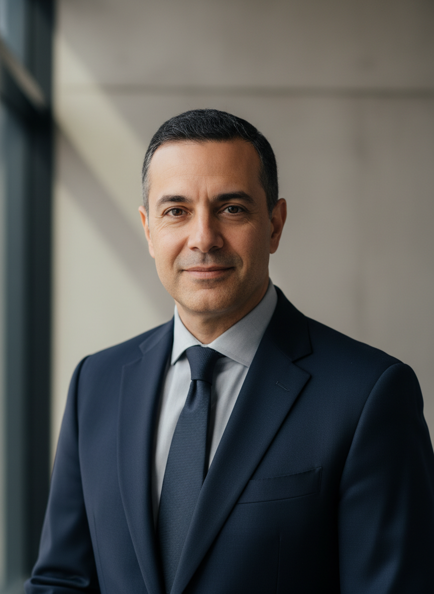 Portrait of Amir Abbaszadegan, founder and CEO of FAR ARC Design.